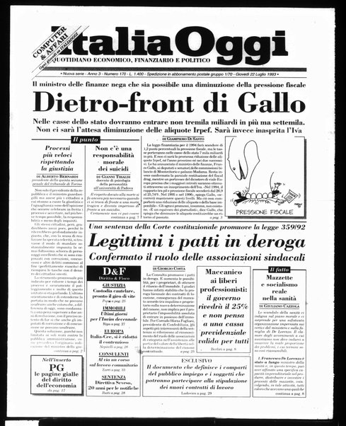 Italia oggi : quotidiano di economia finanza e politica